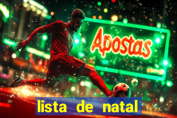 lista de natal para imprimir