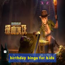 birthday bingo for kids