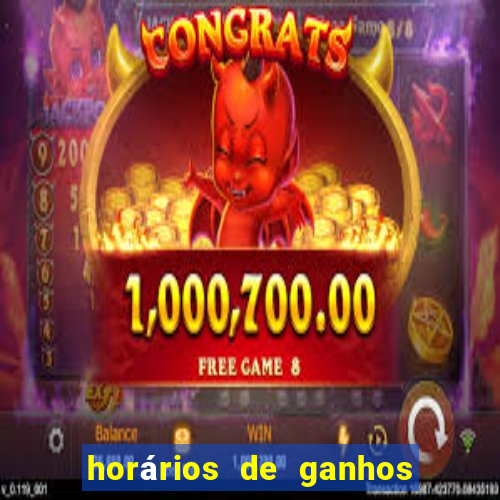 horários de ganhos no fortune tiger