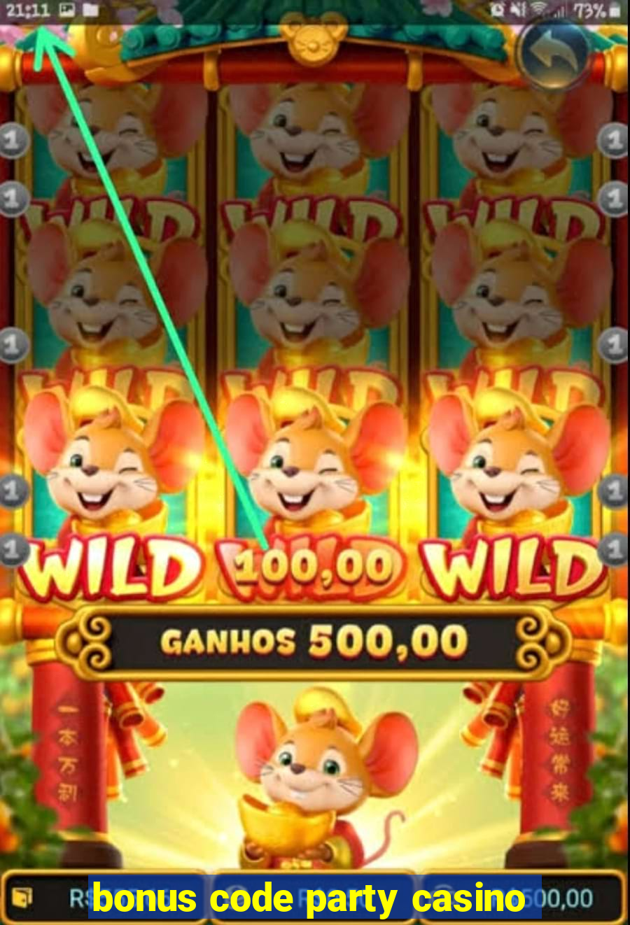 bonus code party casino