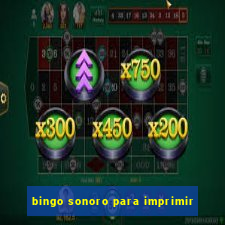 bingo sonoro para imprimir