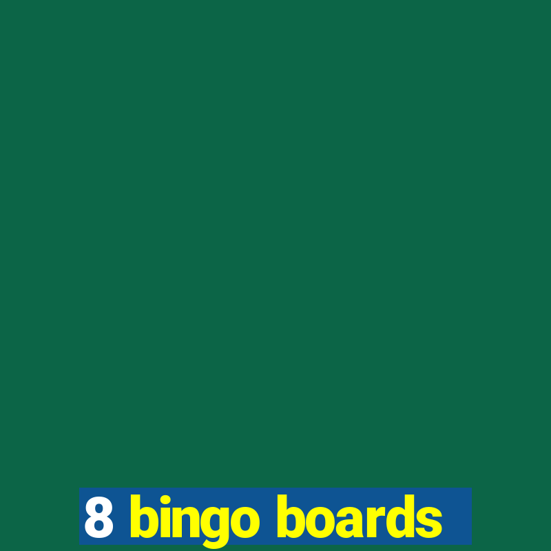 8 bingo boards