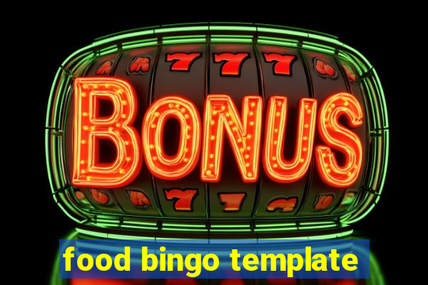 food bingo template