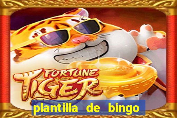 plantilla de bingo para editar