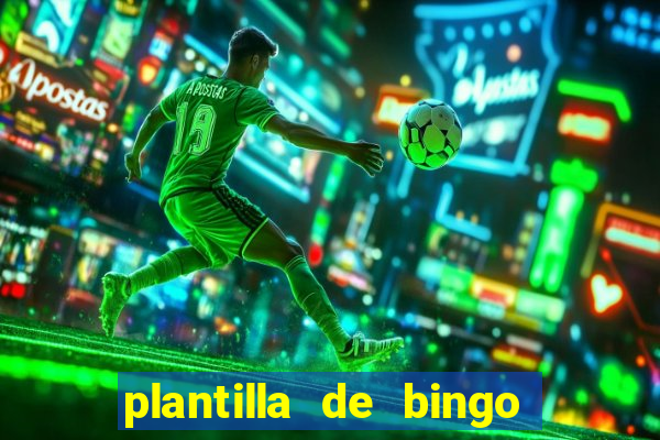 plantilla de bingo para editar