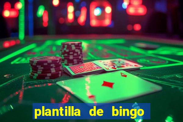 plantilla de bingo para editar