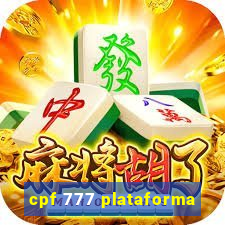 cpf 777 plataforma