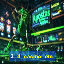 3 d casino em movimento com baralho