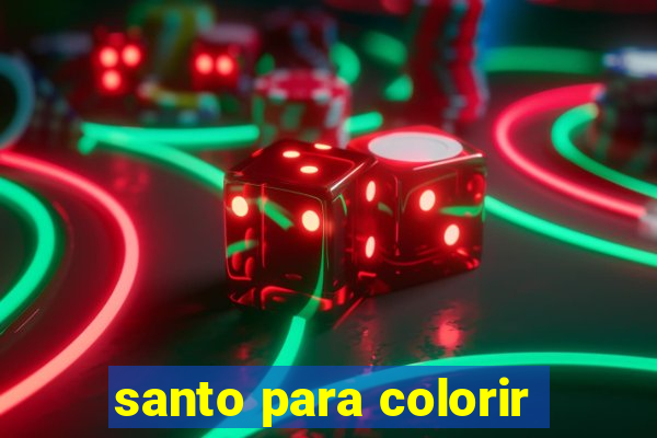 santo para colorir