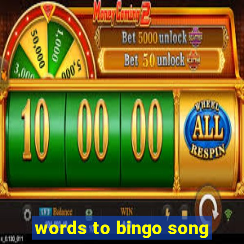 words to bingo song