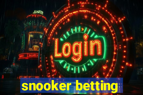 snooker betting