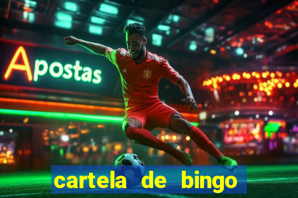 cartela de bingo da sorte