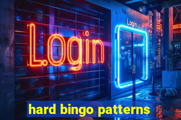 hard bingo patterns