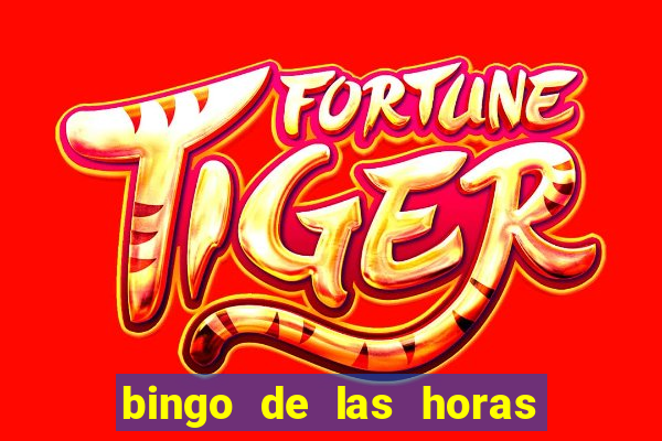 bingo de las horas para imprimir