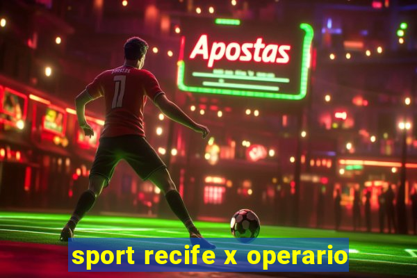 sport recife x operario