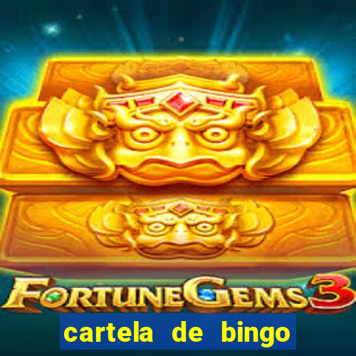 cartela de bingo ate 50