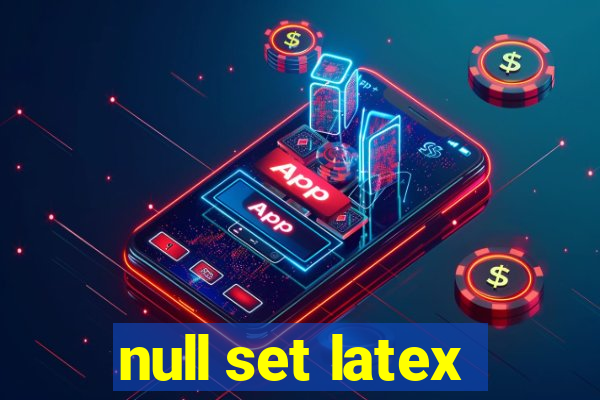 null set latex