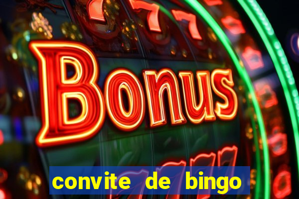 convite de bingo para editar