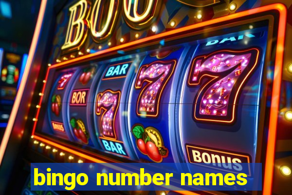 bingo number names