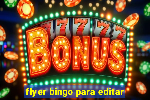 flyer bingo para editar