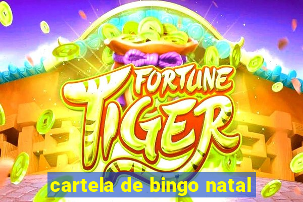 cartela de bingo natal