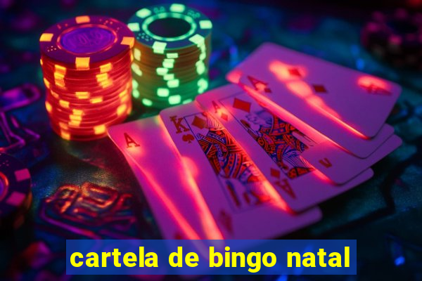 cartela de bingo natal