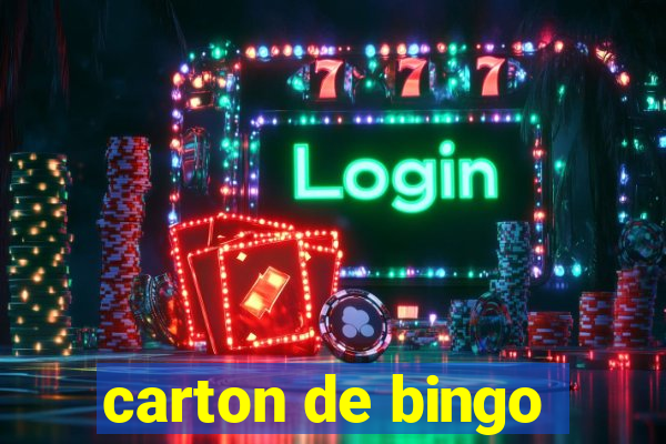 carton de bingo