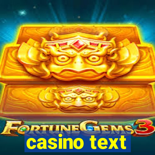 casino text