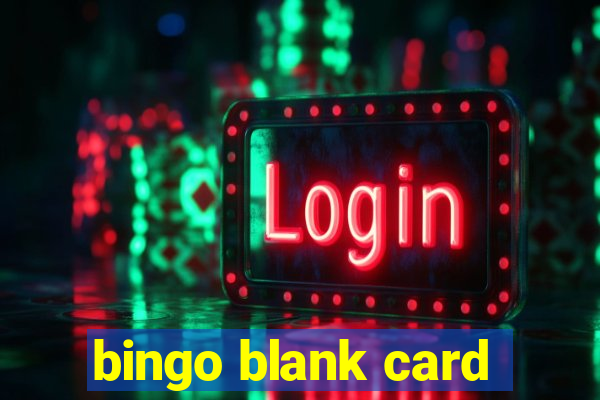 bingo blank card