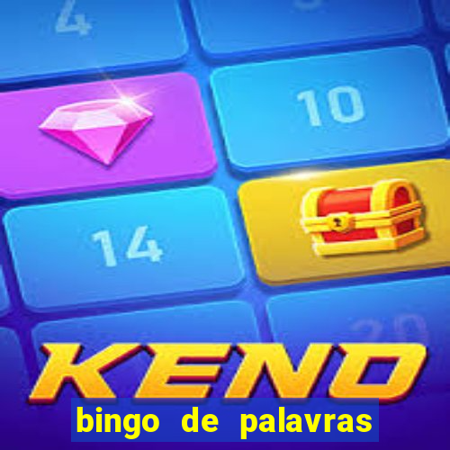 bingo de palavras 4 ano