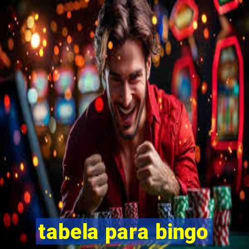 tabela para bingo