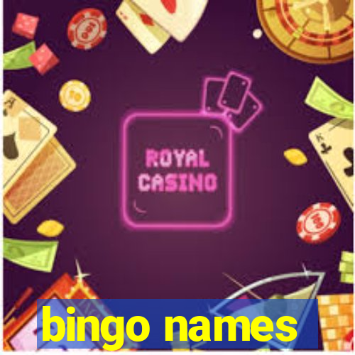 bingo names