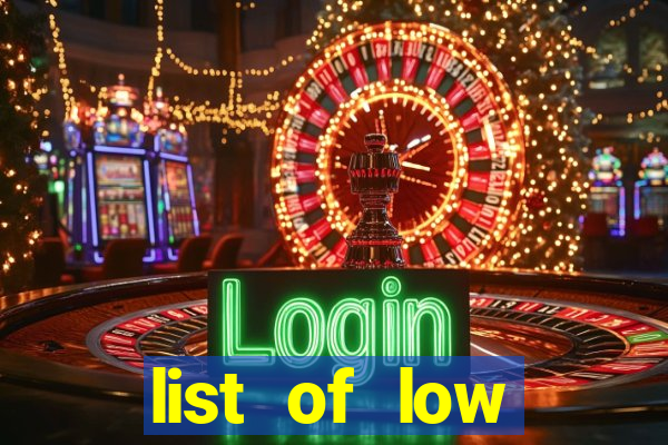 list of low variance slot machines