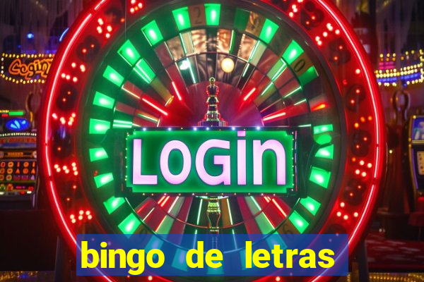 bingo de letras colorido para imprimir