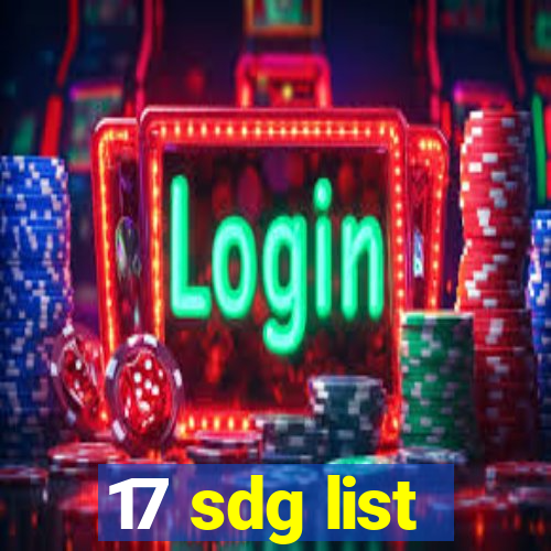 17 sdg list