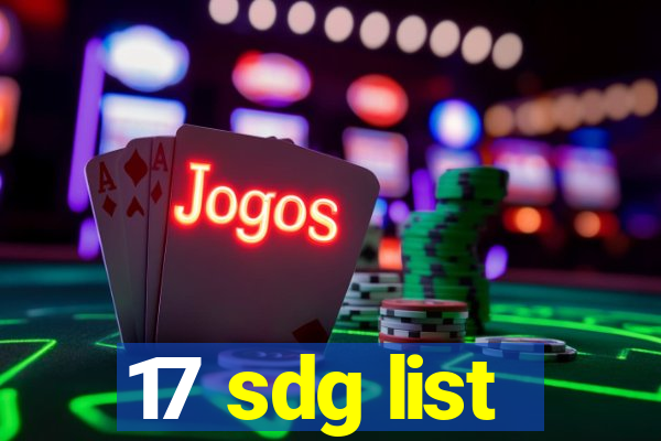 17 sdg list