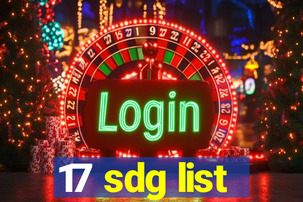 17 sdg list