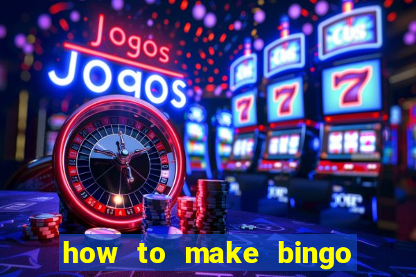 how to make bingo cards in excel