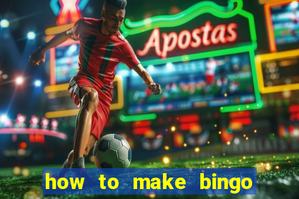 how to make bingo cards in excel