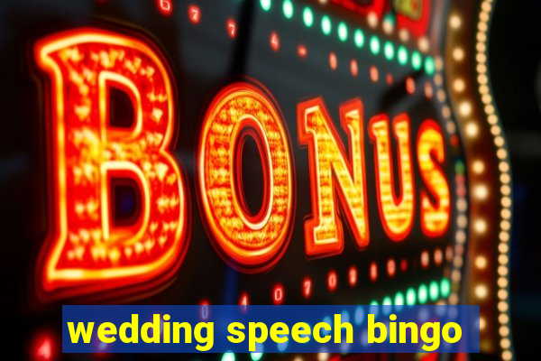 wedding speech bingo