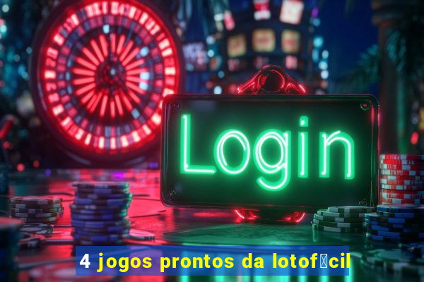 4 jogos prontos da lotof谩cil