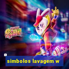 simbolos lavagem w