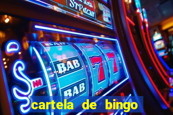 cartela de bingo de letras