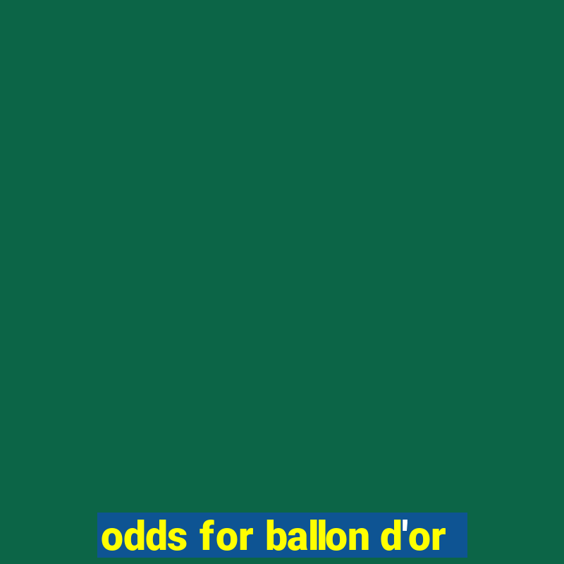 odds for ballon d'or