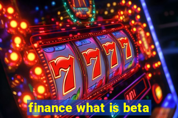 finance what is beta