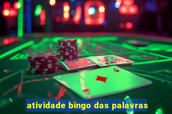 atividade bingo das palavras