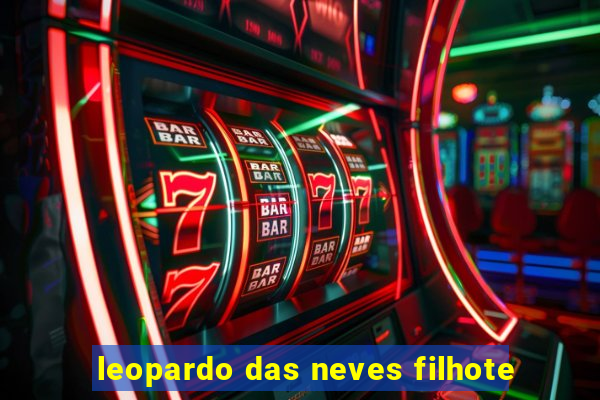 leopardo das neves filhote