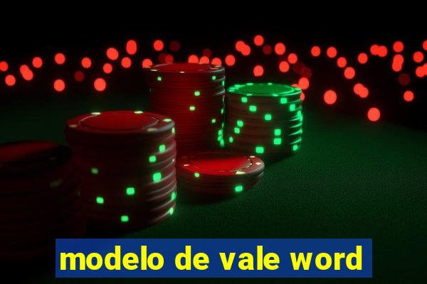 modelo de vale word