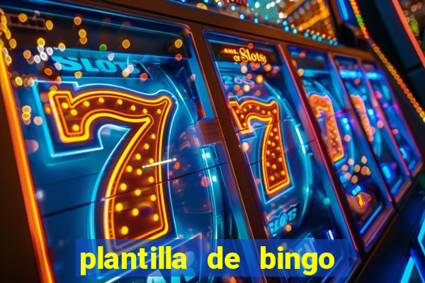 plantilla de bingo para editar