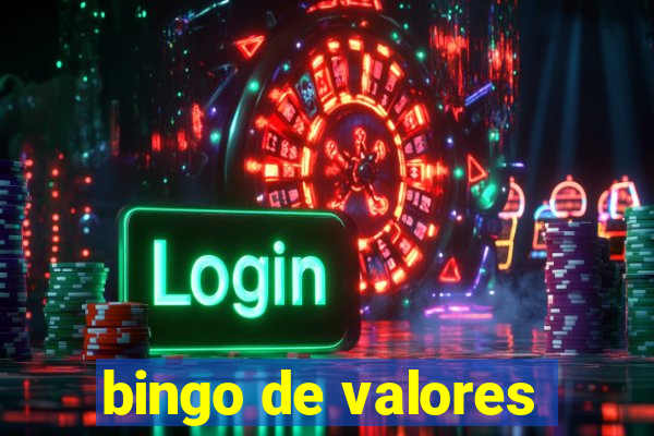 bingo de valores